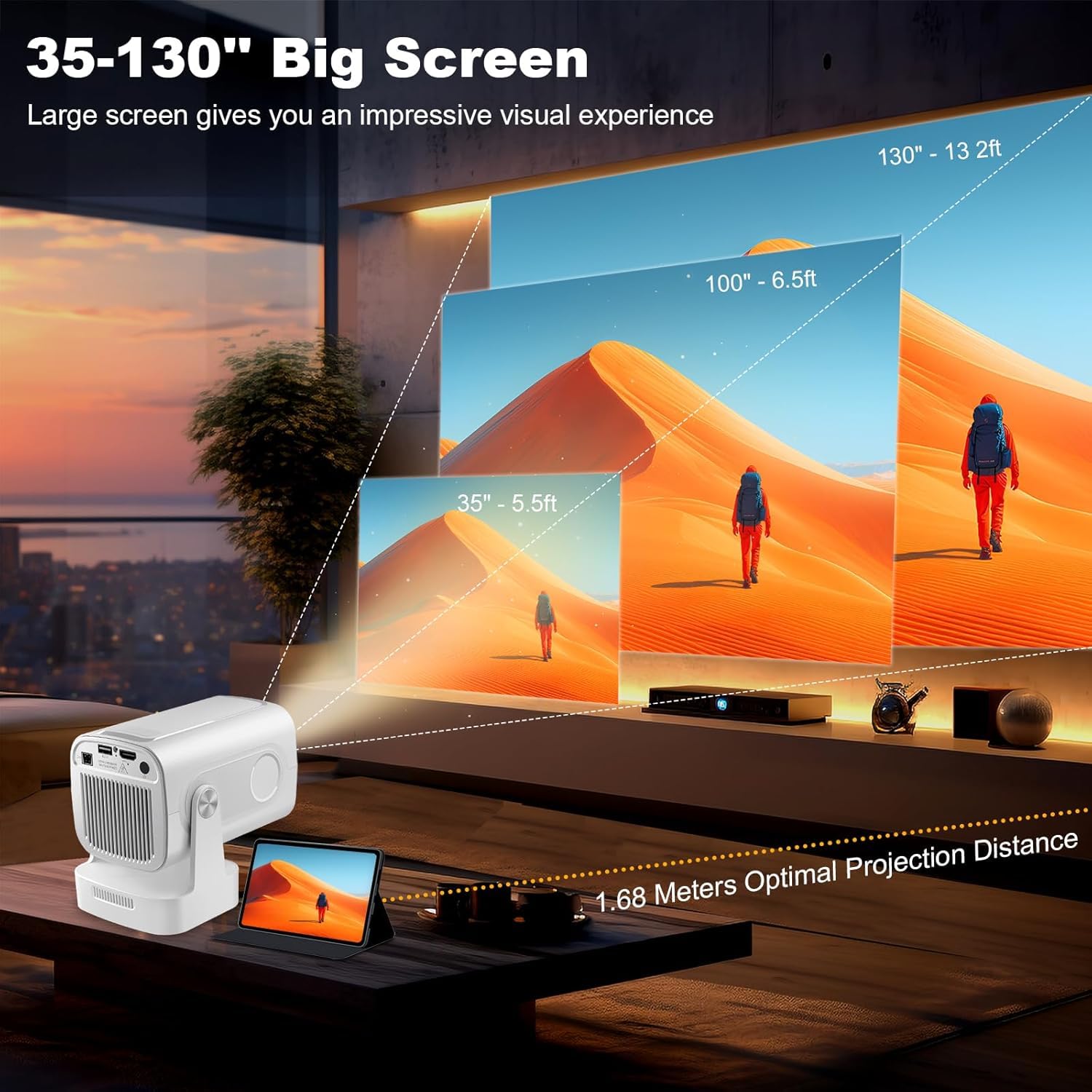 Amazon.com: Mini Smart Projector, 4K/260 ANSI, WiFi 6